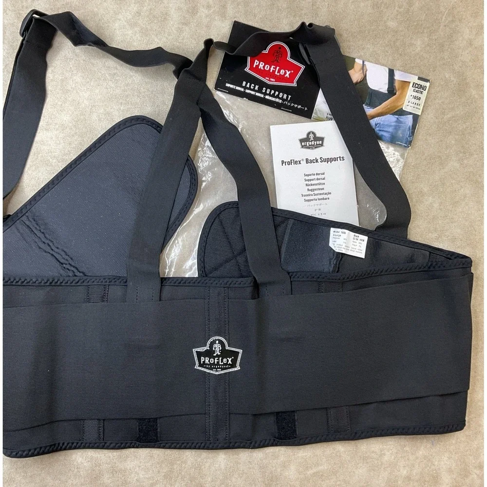 Back Support Belt Sz XL ProFlex Ergodyne Elastic Adjustable Removable Straps